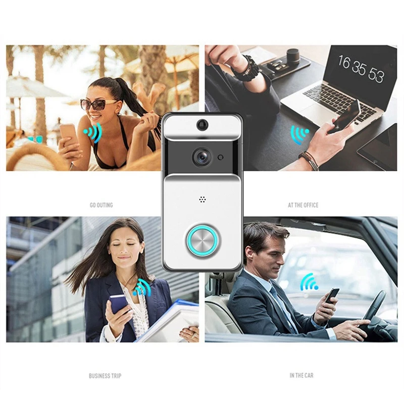 FFYY-Video Doorbell Waterproof Infrared Camera Wireless Wifi Intelligent Video Walkie-Talkie System