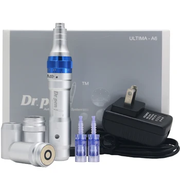 

New Dr Pen A6 Rechargeable Permanente Needles Makeup Machine Eyebrows Eyeliner Micro Needling Tool with 12 pins