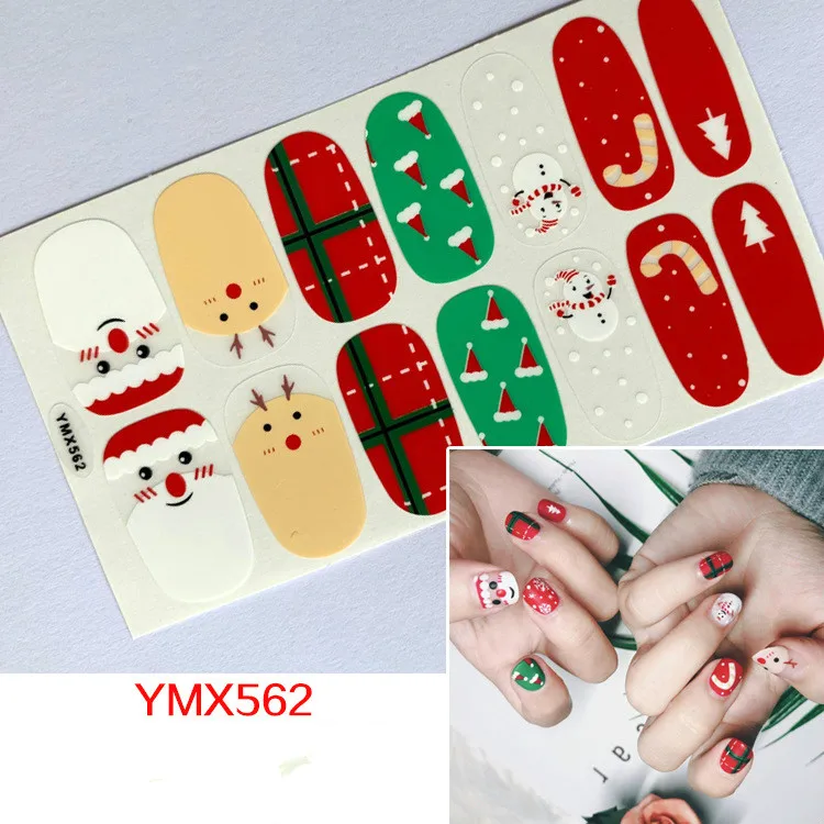 Lamemoria14tips/Christmas Nail Sticker Autumn and Winter Classic Nail Snowflake Self-adhesive 3D Hot Press Nail Sticker Lamemoria14tips/Christmas Nail Sticker Autumn and Winter Classic Nail Snowflake Self-adhesive 3D Hot Press Nail Sticker