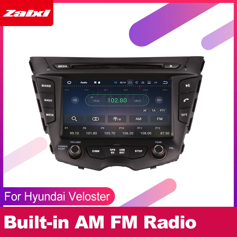 Top ZaiXi 2 DIN Auto DVD Player GPS Navi Navigation For Hyundai Veloster 2010~2013 Car Android Multimedia System Screen Radio Stereo 2