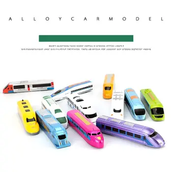 

12Pcs Train Model Toy Miniature Simulation Bundle Pull Back Toy Trains for Kids