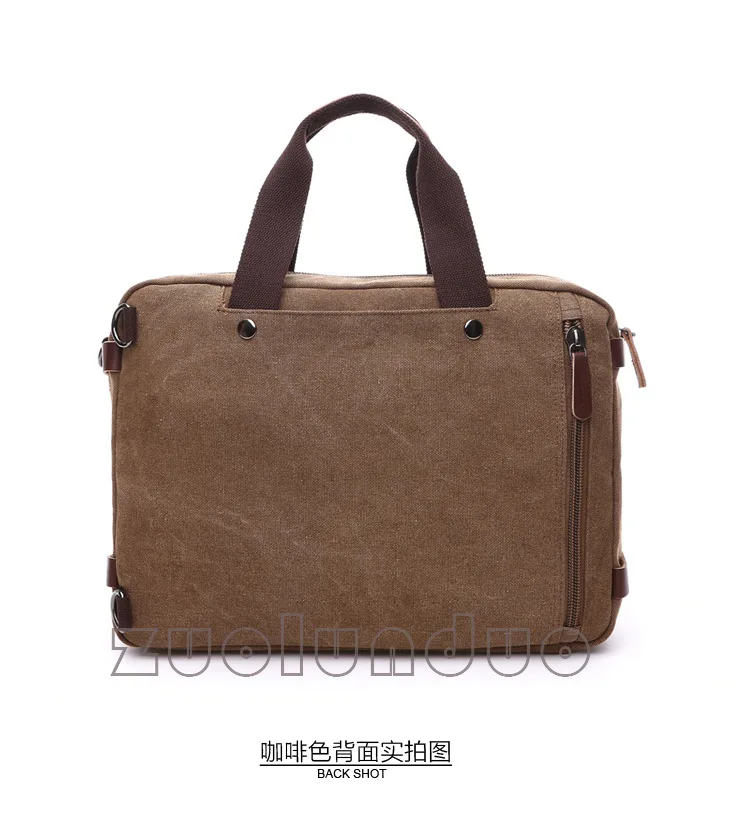 Мужская Холщовая Сумка, кожаный портфель, Дорожный чемодан, сумка-мессенджер на плечо, большая Повседневная деловая сумка для ноутбука