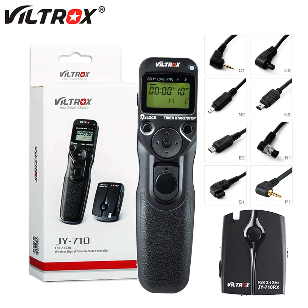 Viltrox телефон с ЖК-дисплеем 2 4G беспроводной Таймер пульт дистанционного