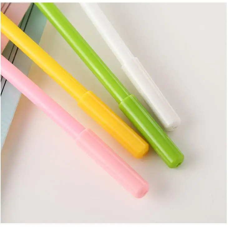 2pcs/lot Kawaii animal gel pen writing Papelaria 0.38mm black ink office school supplies Stationery wholesale G214