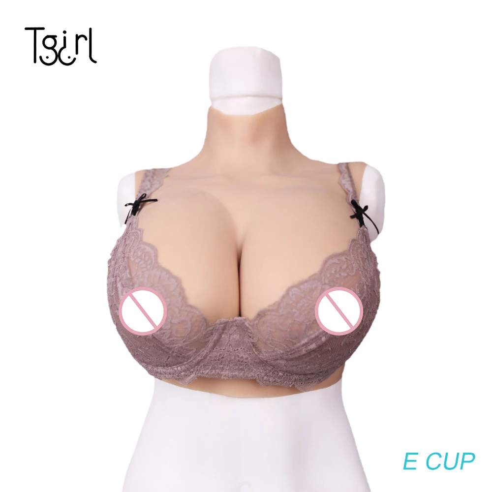 Shemale искусственная грудь E Cup Заполненная Жидкостью силиконовая для перекрестных