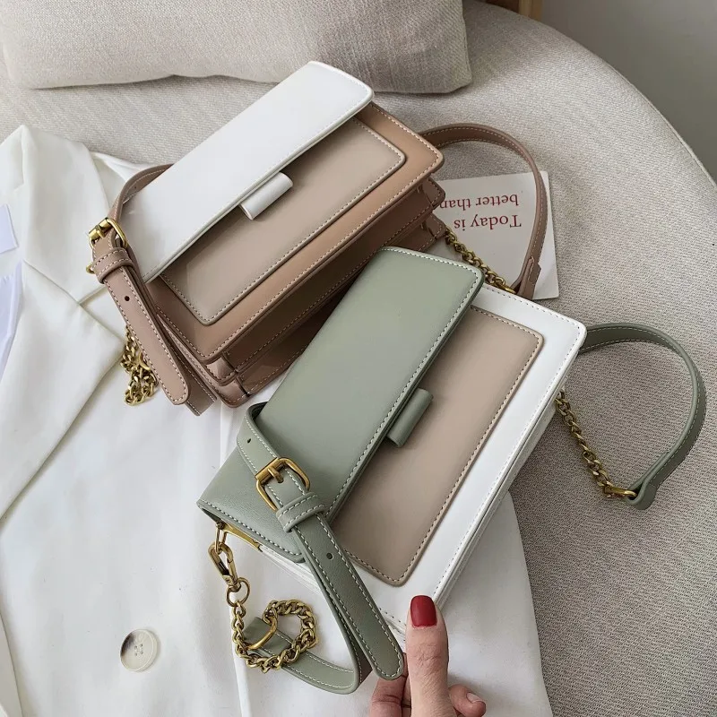 

Textured Bag Women's 2019 New Style Fashion Korean-style Simple GIRL'S Square Sling Bag High Grade Sense Western Style Chain Sho