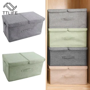 

TTLIFE Large Anti-mold Foldable Storage Box Organizers Carry Handles Great for Toy Clothes Blankets Home Organizador Zippe Box