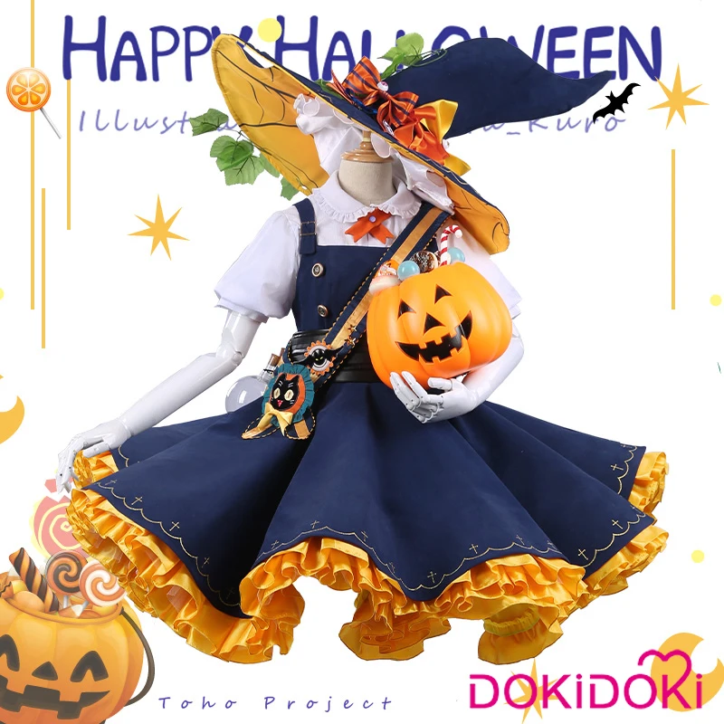

DokiDoki Game/Anime Copslay Touhou Project Kirisame Marisa Costume Women Halloween Costume Witch Dress Anime Cosplay Halloween