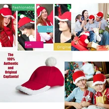 Hirigin модная Рождественская шапка толстый Ультра мягкий плюш милый Санта-Клаус Праздничная нарядная шляпа