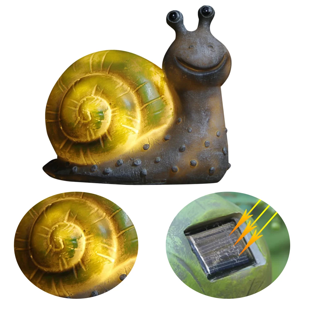 

Snail Shape Decorative Garden Yard Resin Landscape Patio Waterproof Ornament Outdoor Balcony Solar Lamp Courtyard Small Led