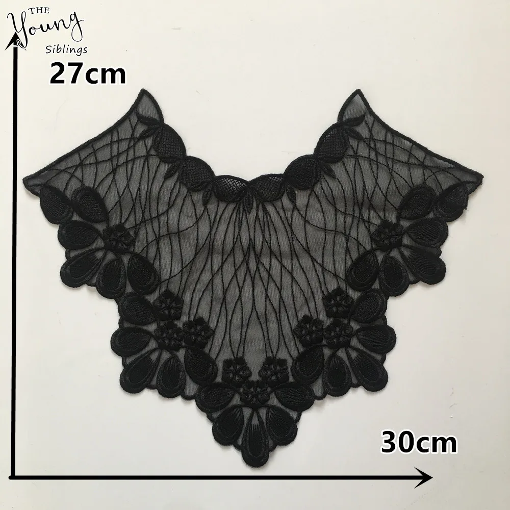 Новое поступление, черная ткань, кружевной воротник, шитье, кружево, вырез, вышивка, аппликация, сделай сам, платье, украшение, аксессуары, принадлежности для скрапбукинга