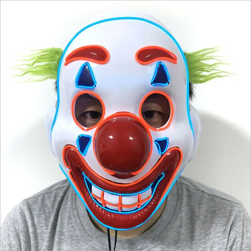 Halloween Horror Sorcerer Clown Mask for Masquerade Halloween Party Latex Full Face Mask Escape Dress Up Party Mask for Adult