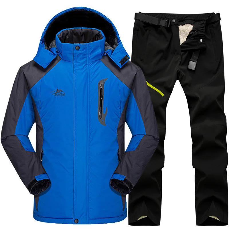 

2020 New Winter Ski Suit for Men Snow Skiing Jackets Set Outdoor Thermal Waterproof Windproof Snowboard Fleece Coats And Pants
