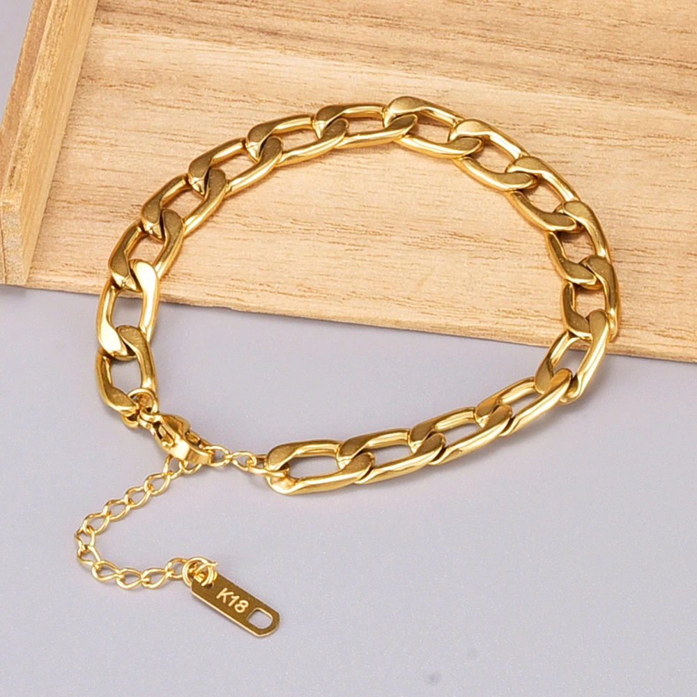 CARISSIMA Damen 9k (375) Gelbgold Hollow 2mm Figaro Fußkette 23cm