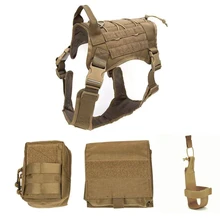 Сервисный жилет для собак, водостойкий мешок, сумки для собак, тренировочные инструменты для собак, Tan& XL