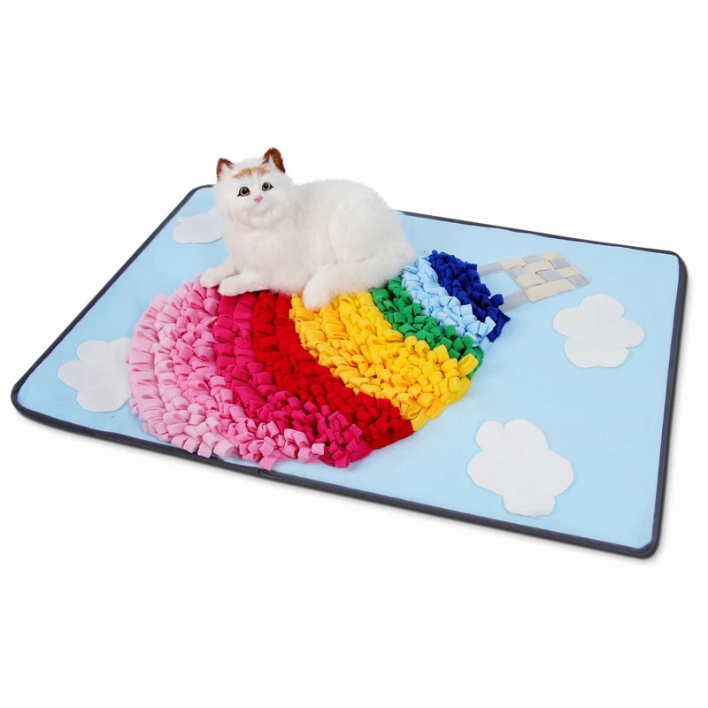 

Colorful Hot Air Balloon Washable Pet Snuffle Feeding Mat Dog Puzzle Toy Blanket R9JC