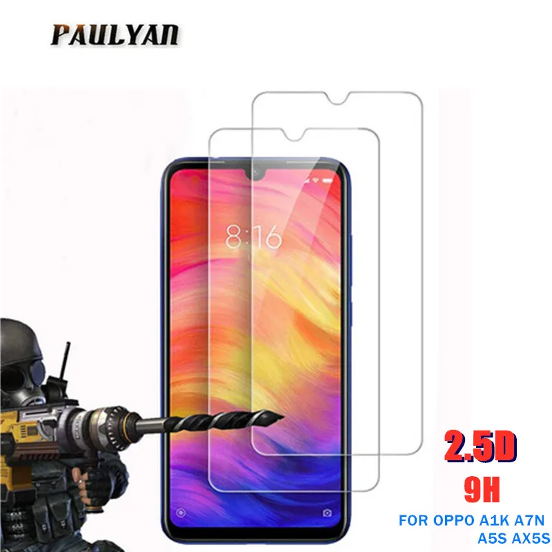 

2.5D Tempered Glass For OPPO A1K A7N Glass Screen Protector 9H Premium Tempered Glass For OPPO A5S AX5S Protective Film