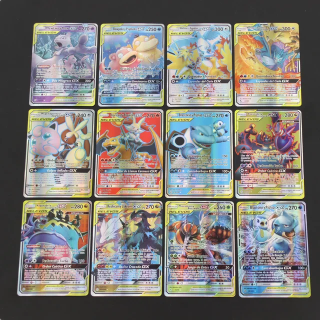 20-300Pcs Spanish Version Pokemon Card Featuring 300V VMAX 200 Gx 100 Tag  Team Game