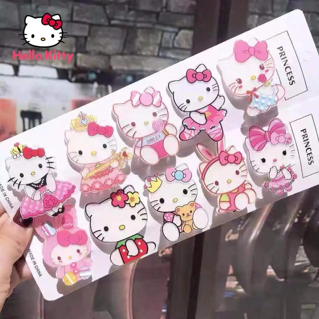 

Hello Kitty new cartoon glitter clip cute simple girl girl princess side hair clip