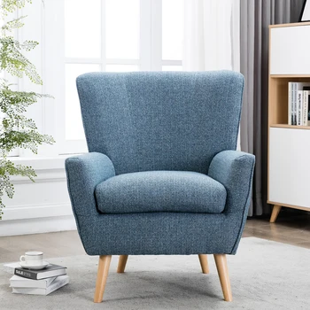 

Modern Classic Chair for Living Room Fabric Single Lazy Sofa Reading Chair for Bedroom Leisure Chair Home Decoration