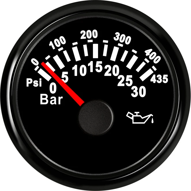 52mm 0-30Bar 52 мм IP67 датчик давления масла для моторной яхты мотоцикла 0-30 бар измеритель давления топлива 0,5-4,5 в Водонепроницаемая стеклянная подсветка 9-32 в 12 В - Цвет: 52mm 0-30Bar