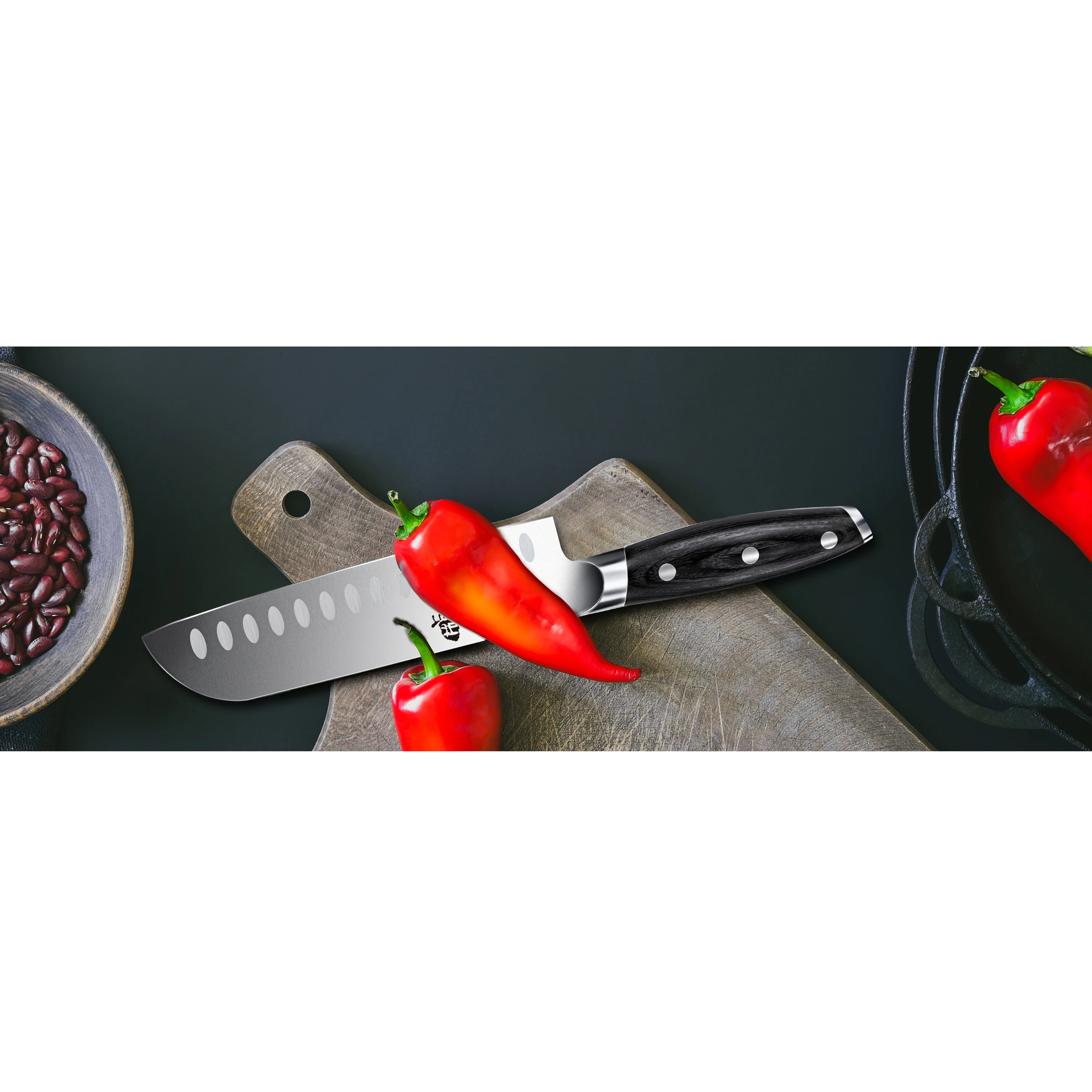 TUO Santoku нож-Профессиональный 7 ''Профессиональный кухонный нож шеф-повара-немецкая нержавеющая сталь-нож для мяса и овощей с Pakkawood