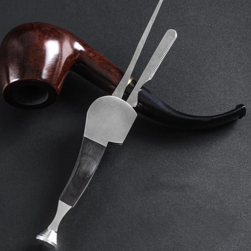 3in1 Smoking Pipe Tool Black Wood Tobacco Pipe Reamer Tamper Pokers Tool Smoking Accessories Cleaners