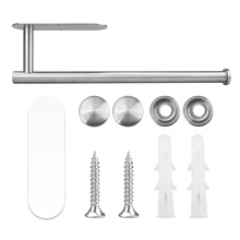 

Kitchen Roll Paper Self Adhesive Wall Mount Toilet Paper Holder Stainless Steel Bathroom Tissue Towel Accessories Rack Holders