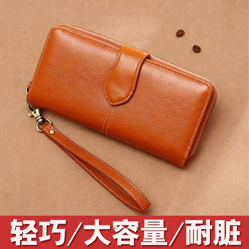

New Style 2019 Women's Carrying Wallet Fashion Solid Color Buckle Card Bit More Ultra Large Capacity Zipper Wallet Women's