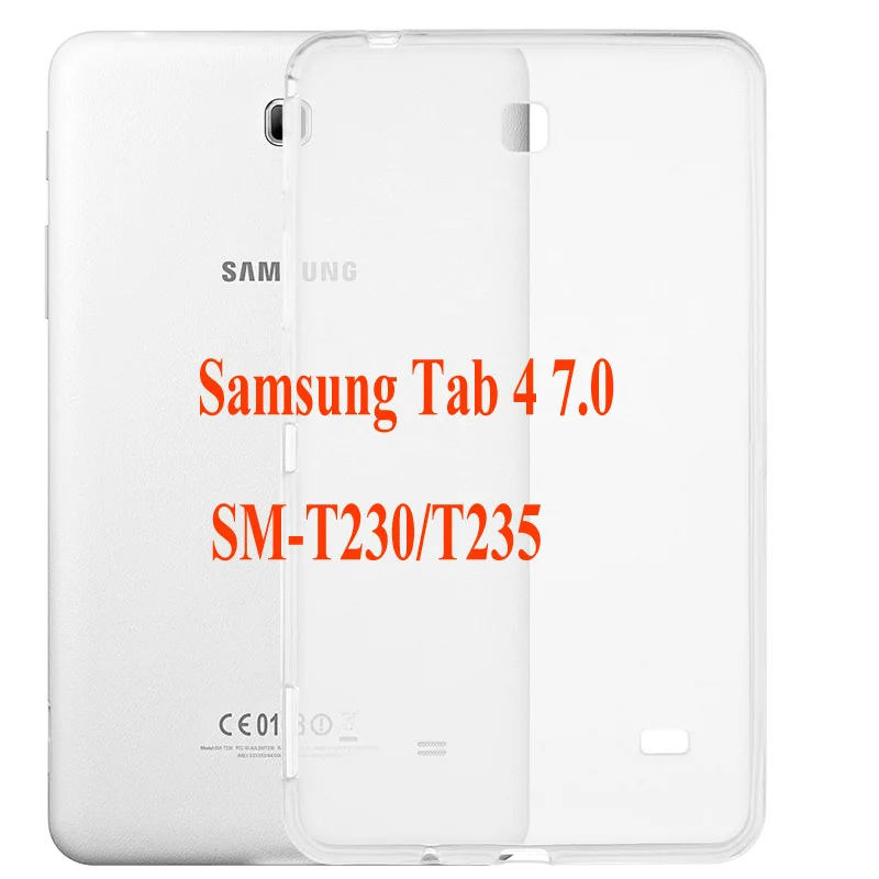 360 градусов вращающийся из искусственной кожи чехол для Samsung Galaxy Tab 4 7,0 T230 T235 SM-T237P Крышка для Tab 4 7,0 Защитный чехол - Цвет: TPU