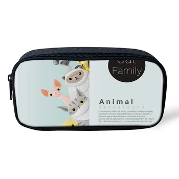 

Casual Cosmetic Bag Animal Blue Cat Canadian Hairless Cat Makeup Travel Bag Zipper Pencil Case Office Student Stationery