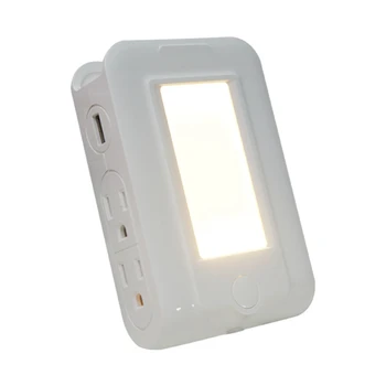 

Multifunction LED Socket Wall Lamp USB 2.1A 3.1A Fast Phone Charging Smart Induction Night Light 4 AC US Outlets With Holder