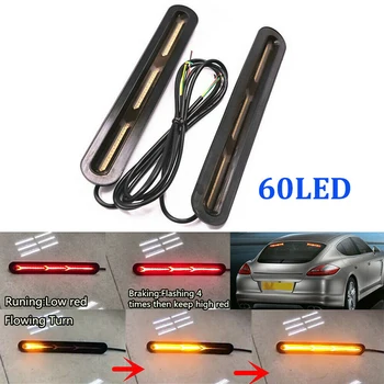 

2pcs Tail Light Strip Driving Taillight Bar Brake Flashing Flowing Bulb Turn signal Stop Flasher Pair
