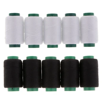 

10 Spools Hand Stitching Sewing Thread Cross Stitch Thread Reel Black&White