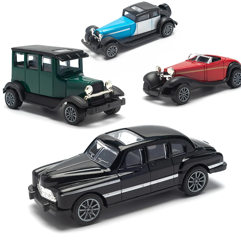 1:43 Alloy Vintage Diecast Car Model Classic Pull Back Car Model Miniature Vehicle Replica For Collection Gift For Kids Adults