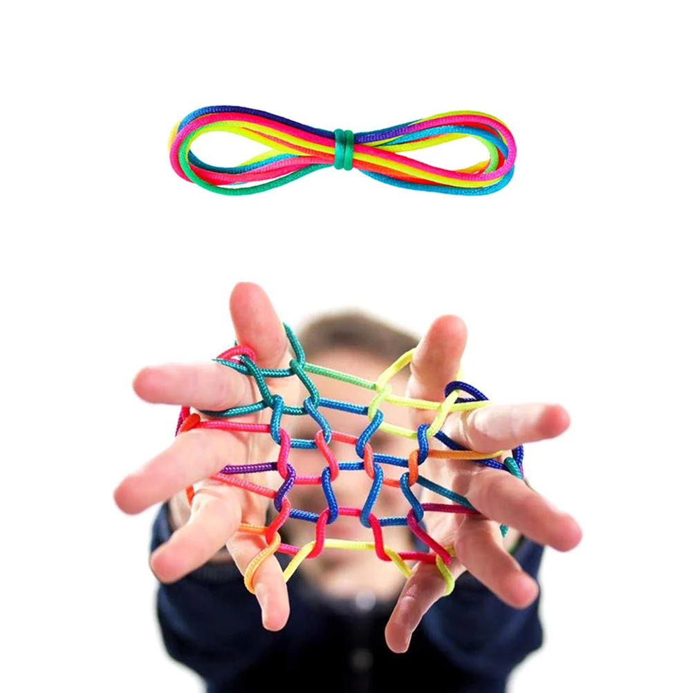 ABOAT 10 pieces Chats berceau Rainbow Cordes Main Jeu doigt String Toy Fournitures 