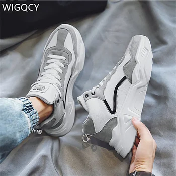 

2020 New Mesh Men Sneakers Casual Shoes Lace-up Lightweight Comfortable Breathable Zapatillas Hombre Patcahwork Men's Shoes W379