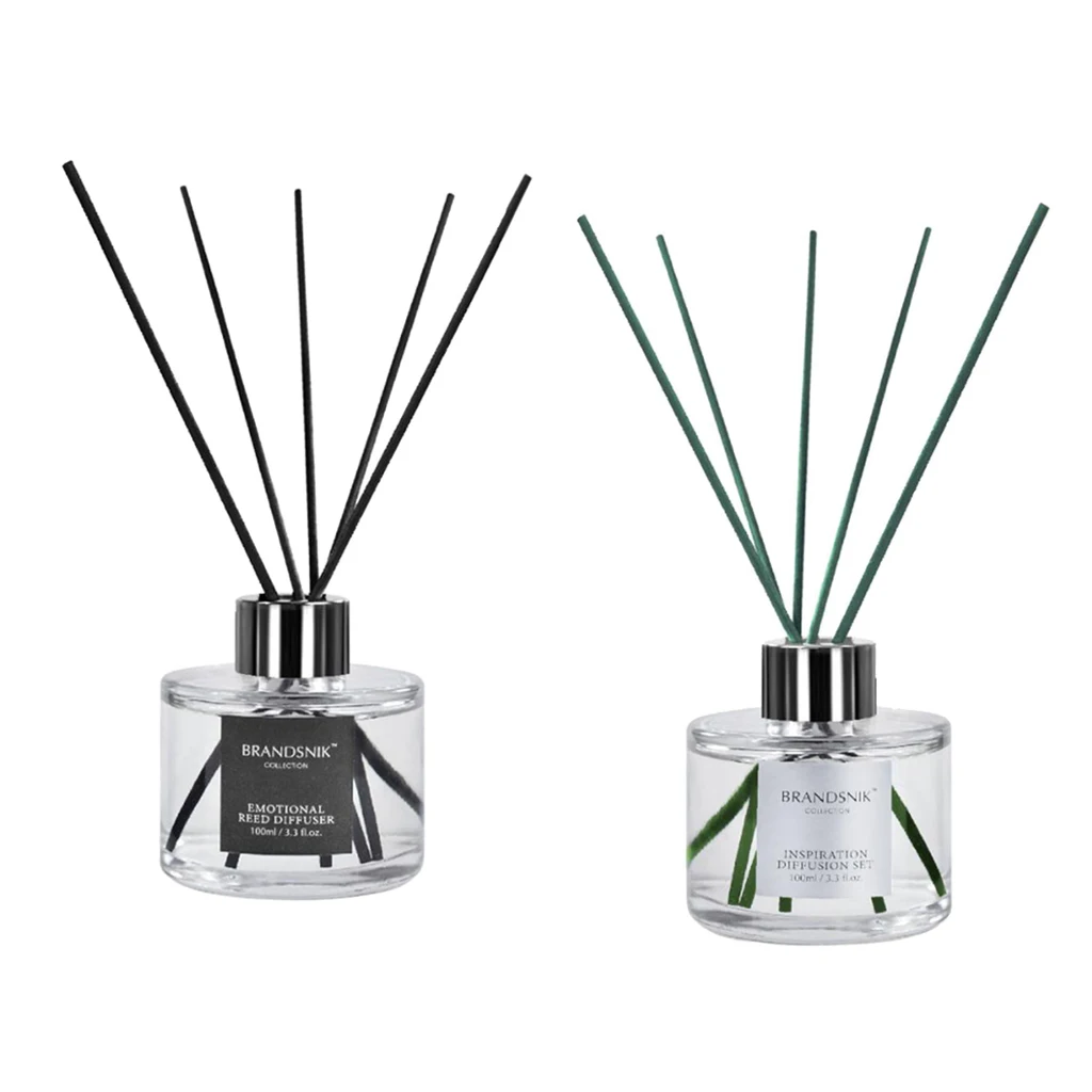 2 Packs Scented Essential Oil Home Bathroom Toilet Air Freshener Reed Diffuser