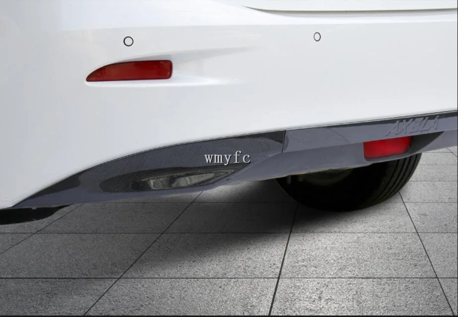 Для Mazda 3 Axela Накладка заднего бампера Модифицированная яркая Накладка бампера углеродная пайка украшения