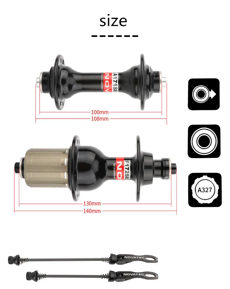 FREE gifts & price promise STRAIGHT PULL HUBSET ATOMIC NOVATEC ROAD