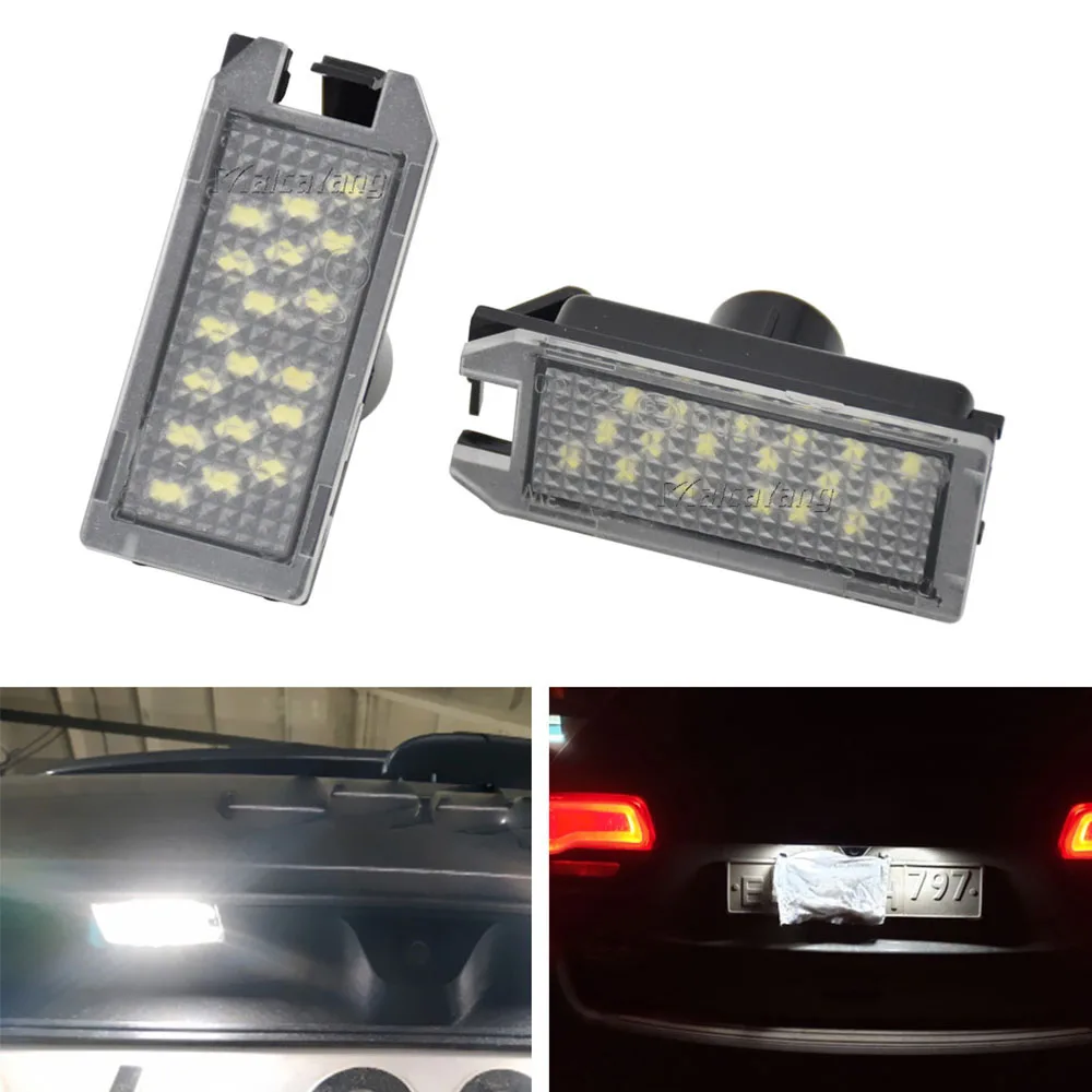 68228930AA 2PCS LED License Number Plate Lights For Jeep Grand Cherokee 2014 2020 Compass