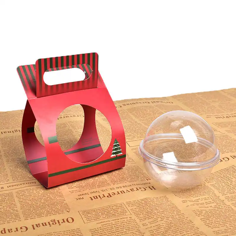 25 шт. чистый красный Портативный Рождественский торт мяч круглый полый утолщение