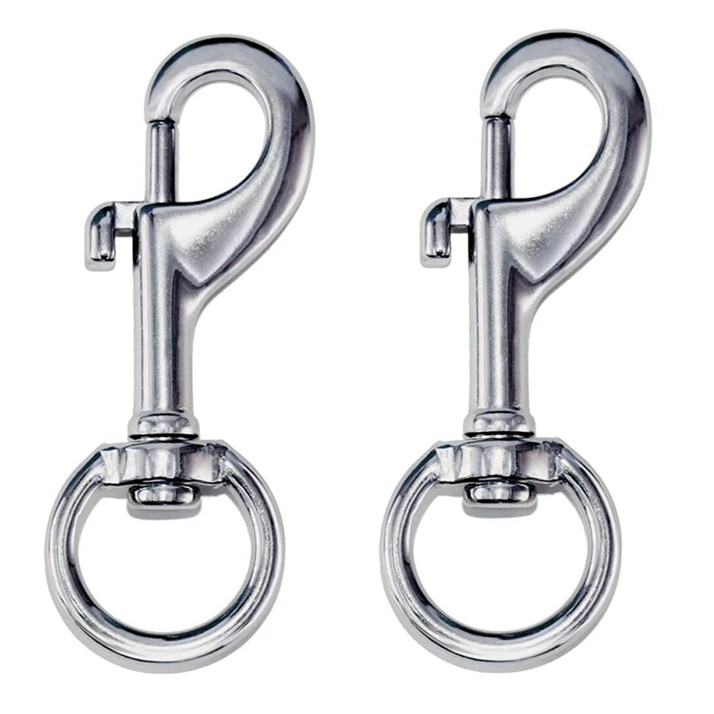 Rotating Eye Bolt Hooks Marine Grade Single-Ended Diving Clip Spring Hooks Chain Hooks Pet Hooks Bag Hooks for Flag Poles Pet Le