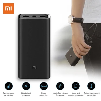 

Xiaomi Power Bank 3 20000mAh Mi Powerbank USB-C 45W Portable Charger Dual USB Powerbank for Laptop Smartphone