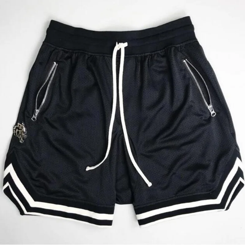 Summer thin section mesh shorts men's running basketball training breathable fitness five points pants men's gyms fitness shorts