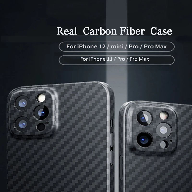 100% Real Carbon Fiber Case For IPhone 12 mini 11 Pro Max Matte Black Phone Cover Compatible MagSafe Magnetic Charger