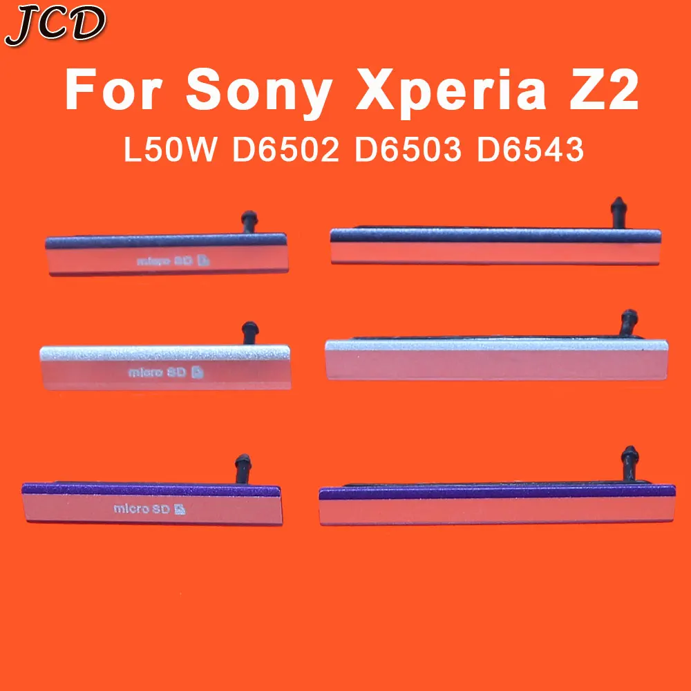 JCD ремонт Micro SD USB+ слот для sim-карты Пылезащитная заглушка для sony Xperia Z2 D6503 L50W D6502 D6543 Пылезащитная крышка