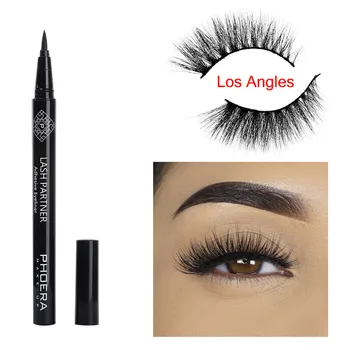 

Portable Phoera 9d Reusable Fake Eyel Ashes Waterproof Adhesive Smudge-proof Eyeliner Kit Make Up Tools 10ml Delineador Cosmetic