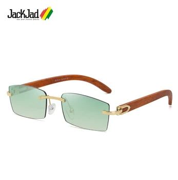 

JackJad 2020 Fashion Rectangle Rimless Luxury Style Sunglasses Women/Men Diamond Cut Brand Design Sun Glasses Oculos De Sol 7533