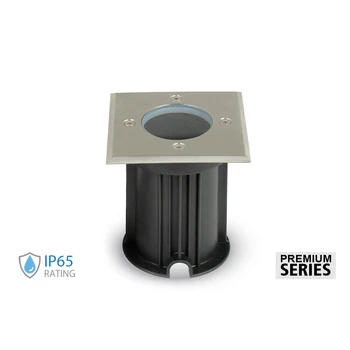 

V-TAC HS4441 square spotlight lamp GU10 useable steplight recessed floor IP65 driveway steel SKU-7516